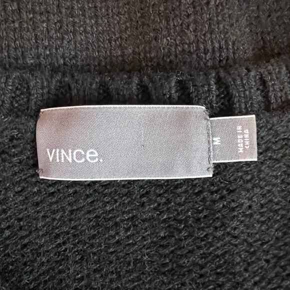 Vince. Yak and Wool Knit V-Neck Sweater in Black Men’s Medium - Picture 4 of 6